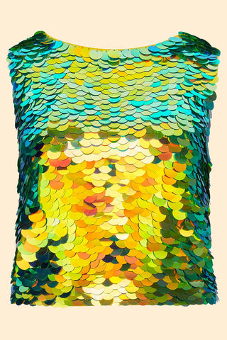 NIKKI SEQUIN TOP - CITRUS - Rosa BloomSS24 - Tops