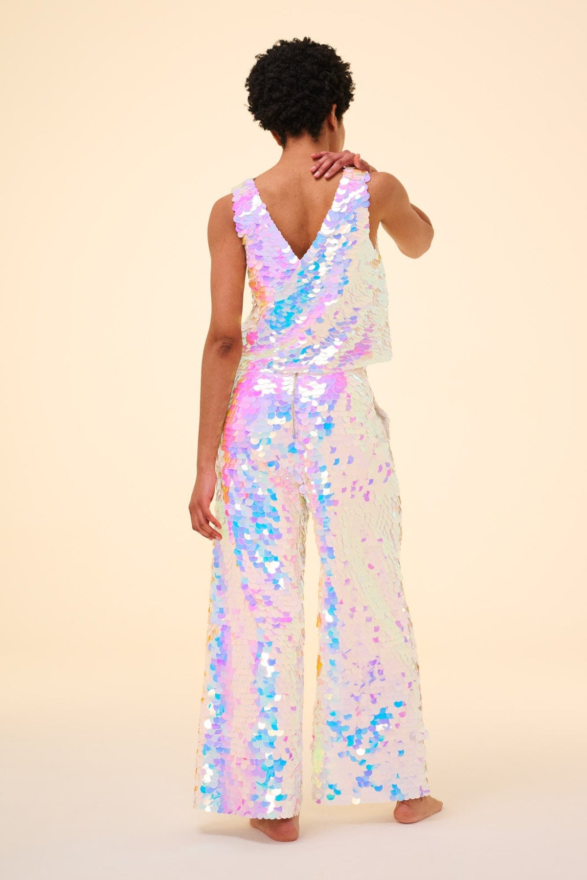 NIKKI SEQUIN TOP - OPAL - Rosa BloomSS24 - Tops