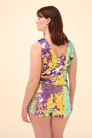 NIKKI SEQUIN TOP - ORCHID - Rosa BloomSS24 - Tops