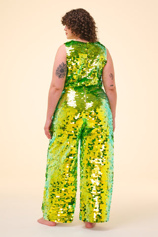 ORPHEA SEQUIN JUMPSUIT - MANTIS - Rosa BloomSS24 - Jumpsuits & Leotards