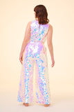ORPHEA SEQUIN JUMPSUIT - OPAL - Rosa BloomSS24 - Jumpsuits & Leotards