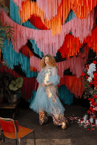 ORPHEA SEQUIN JUMPSUIT - ORCHID - Rosa BloomSS24 - Jumpsuits & Leotards