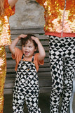 OTTO CHILDREN'S DUNGAREES - TRI PRINT - Rosa BloomChildrenswear
