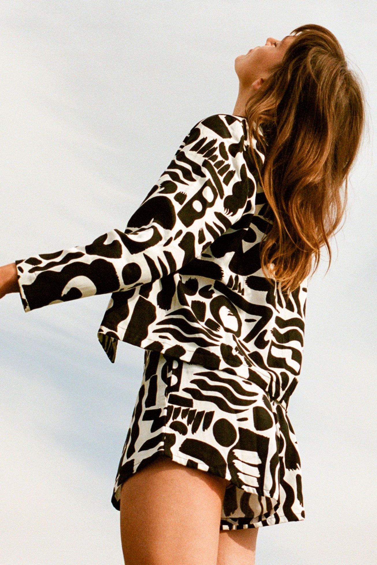 PENNY JACKET - FLOW PRINT - Rosa BloomSS24 - Tops