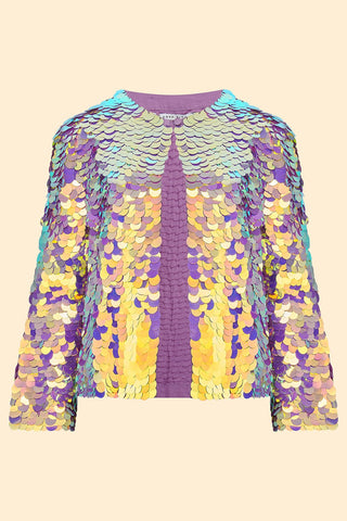PENNY SEQUIN JACKET - ORCHID - Rosa BloomSS24 - Tops