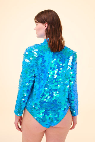 PENNY SEQUIN JACKET - SKY - Rosa BloomSS24 - Tops