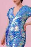 APHRODITE SEQUIN JUMPSUIT - AMETHYST