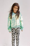 COSMO CHILDREN'S SEQUIN BOMBER JACKET - CHAMELEON