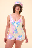 SEA CIRCUS SEQUIN PLAYSUIT - OPAL - Rosa BloomJumpsuits & Leotards