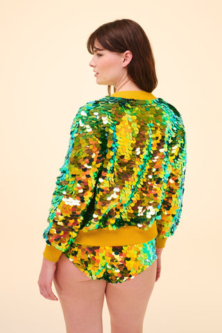 SUPERNOVA SEQUIN BOMBER JACKET - CITRUS - Rosa BloomSS24 - Tops