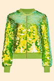 SUPERNOVA SEQUIN BOMBER JACKET - MANTIS - Rosa BloomSS24 - Tops
