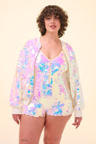 SUPERNOVA SEQUIN BOMBER JACKET - OPAL - Rosa BloomTops