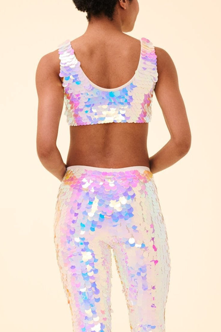 TWINKS SEQUIN CROP TOP - OPAL - Rosa BloomTops
