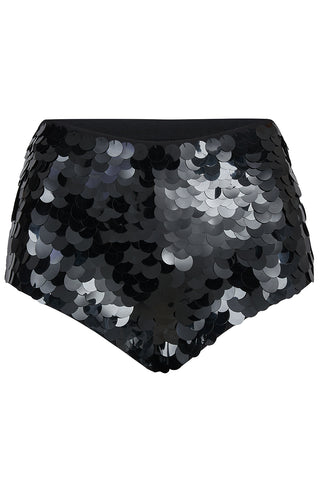 GIGI SEQUIN HOTPANTS - BLACK