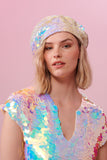 GRACE SEQUIN BERET - OPAL