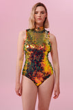 FIFI SEQUIN LEOTARD - EMBER