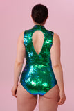 FIFI SEQUIN LEOTARD - EMERALD