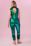 IRIS SEQUIN JUMPSUIT - EMERALD