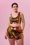 JUNO SEQUIN SHORTS - EMBER