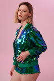 SUPERNOVA SEQUIN BOMBER JACKET - EMERALD