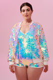 SUPERNOVA SEQUIN BOMBER JACKET - OPAL